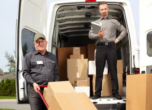 Furniture pick-up service in a Twickenham residential street