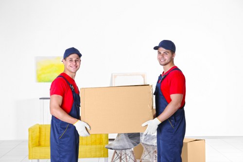 Local removal crew handling access challenges during a business move