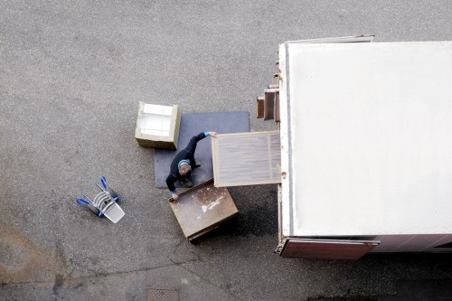 Packing materials and carefully wrapped items for a safe move