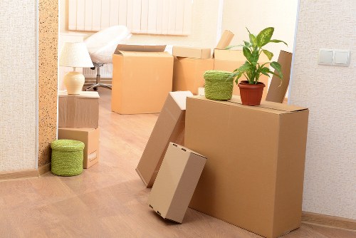 Careful wrapping and labelling for fragile items during a local move