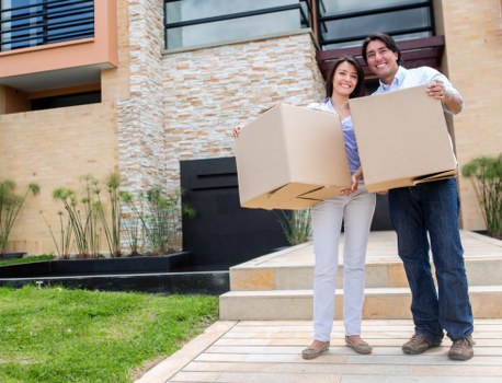 Removal van serving residential streets in Twickenham