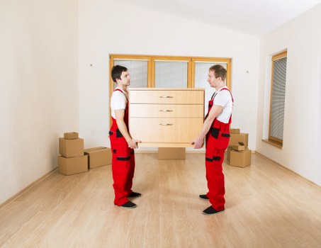Commercial office removal in Twickenham with equipment and desks
